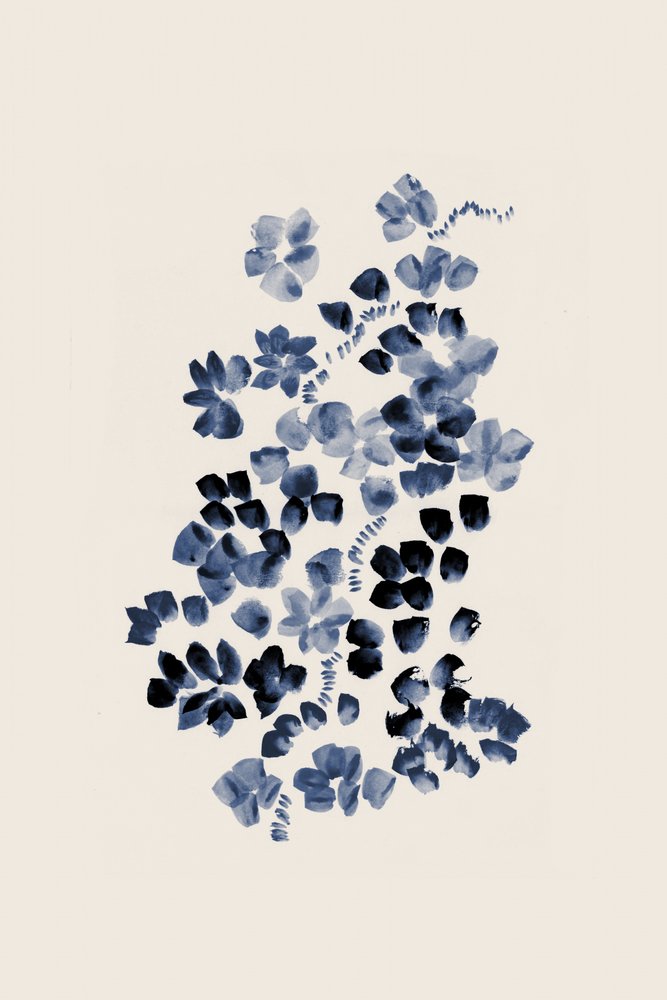 Indigo Floral Bloom by Danushka Abeygoda