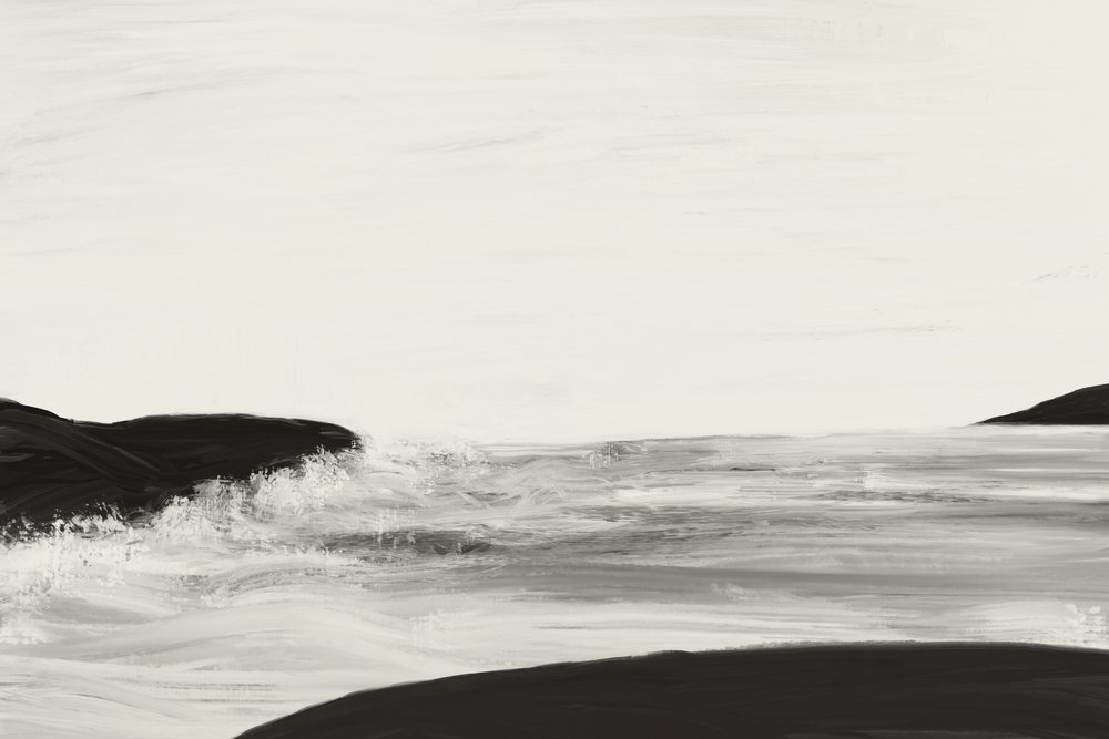 Moody Ocean Landscape by Danushka Abeygoda