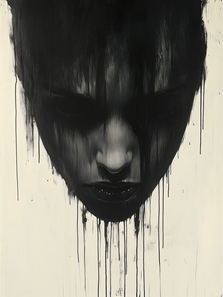 Dark Dripping Portrait by David Drake