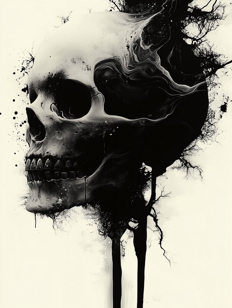 Dark Dripping Skull by David Drake