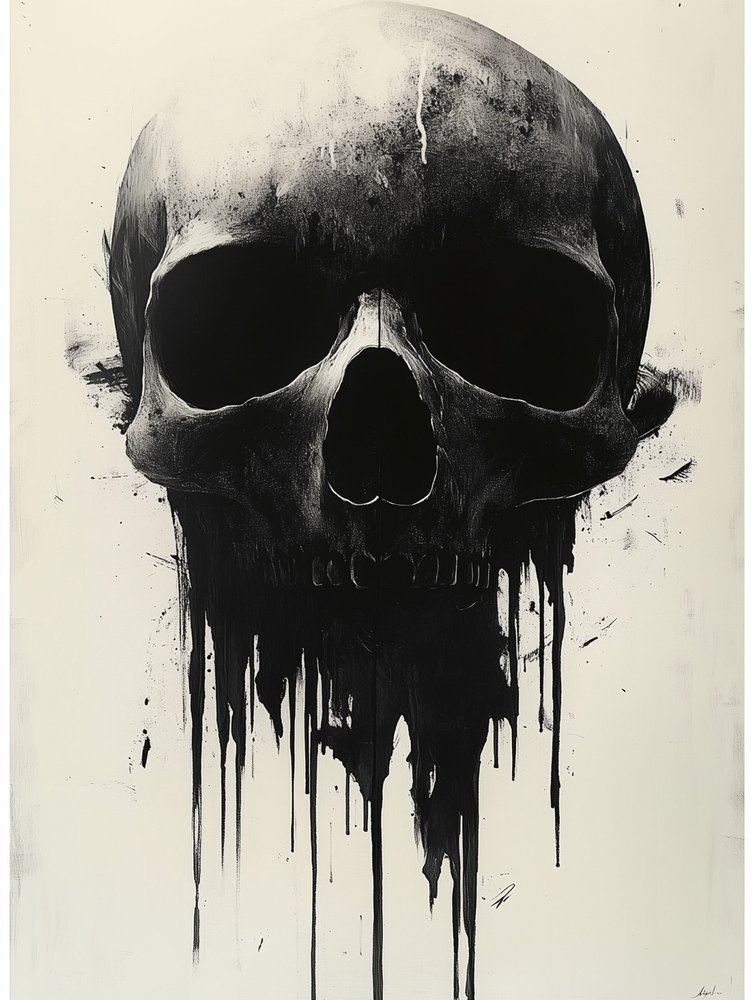 Dark Dripping Skull by David Drake