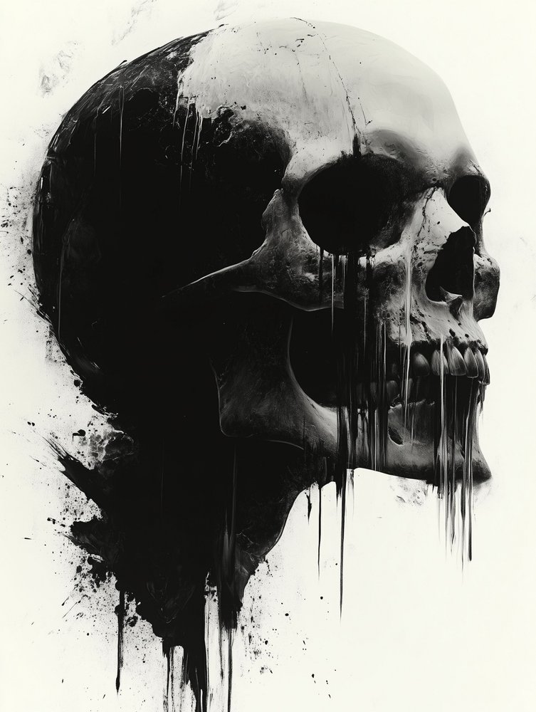 Dark Dripping Skull by David Drake