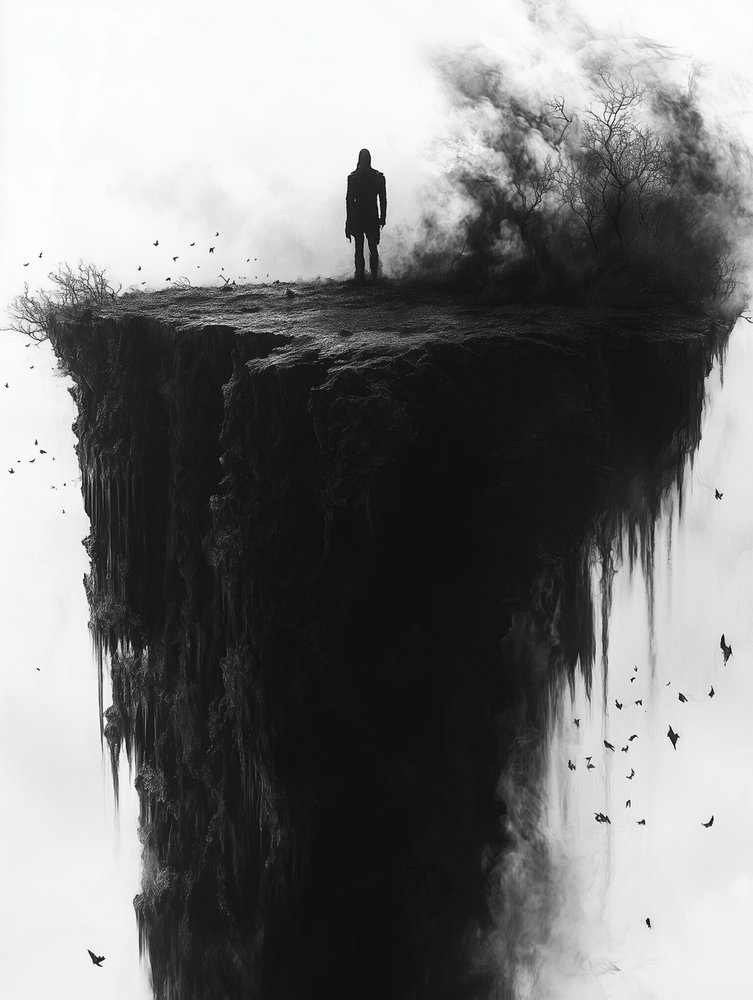 Figure on the Edge by David Drake