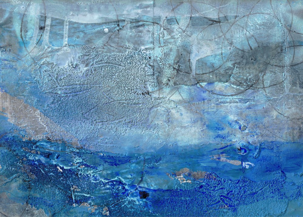 Deep Blue Abstraction by Deb Chaney
