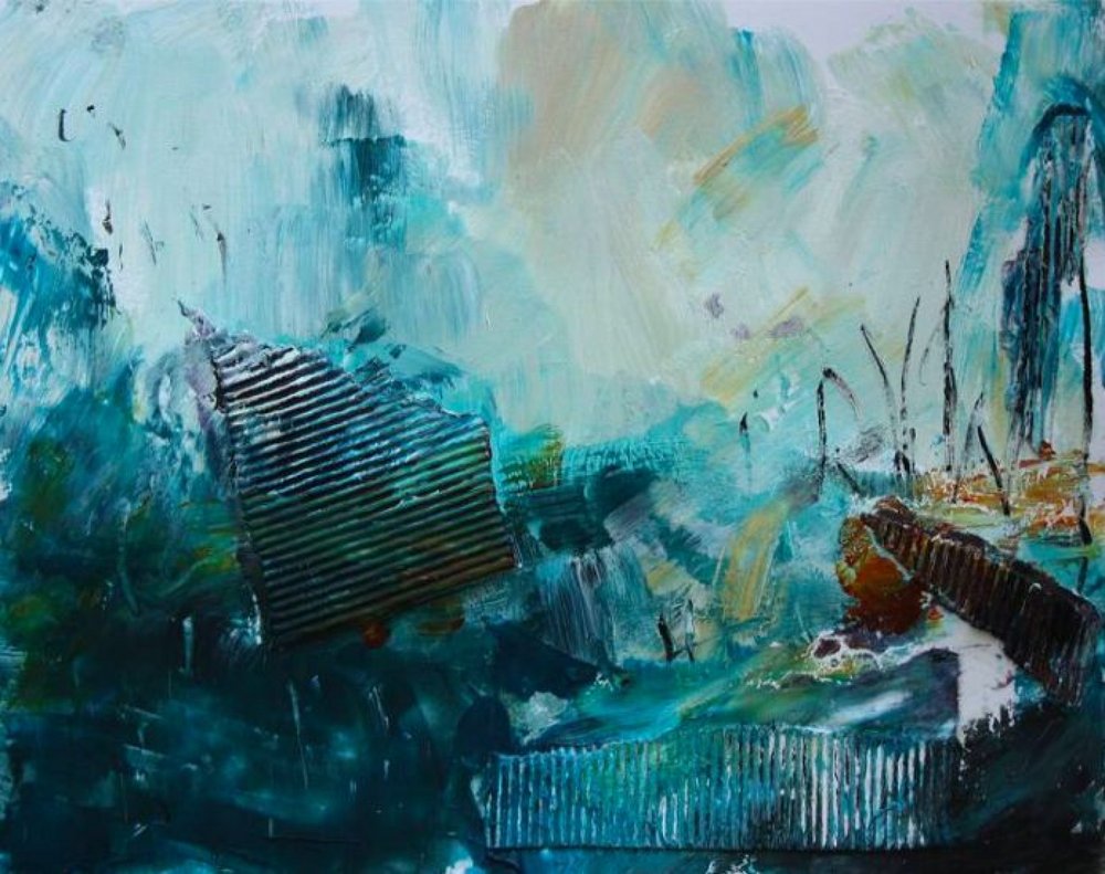Deep Teal Movement by Deb Chaney