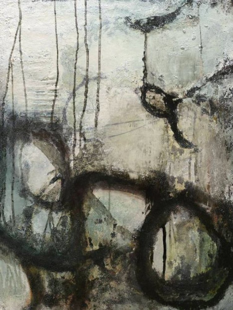 Distressed Abstract Flow by Deb Chaney