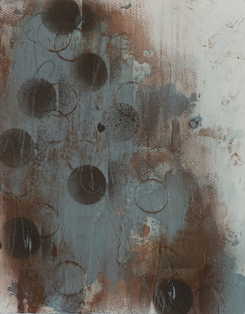 Distressed Circle Abstract by Deb Chaney