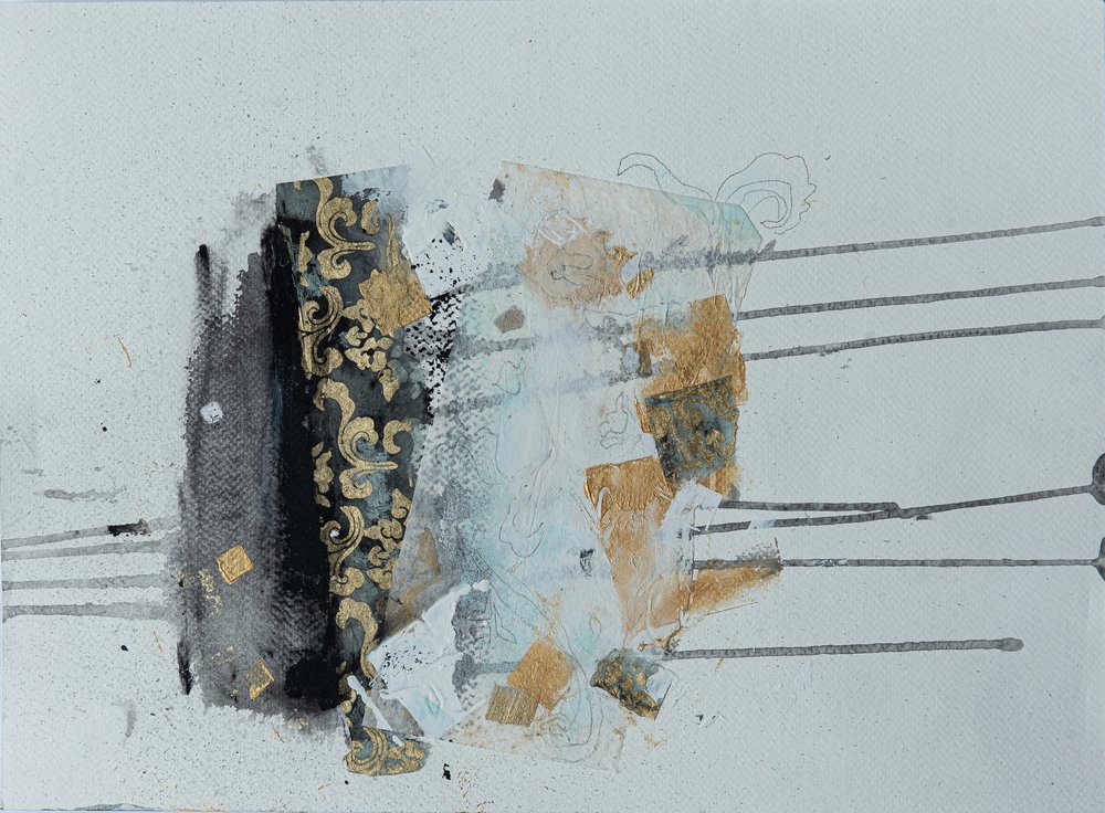 Elegant Gold Abstract by Deb Chaney