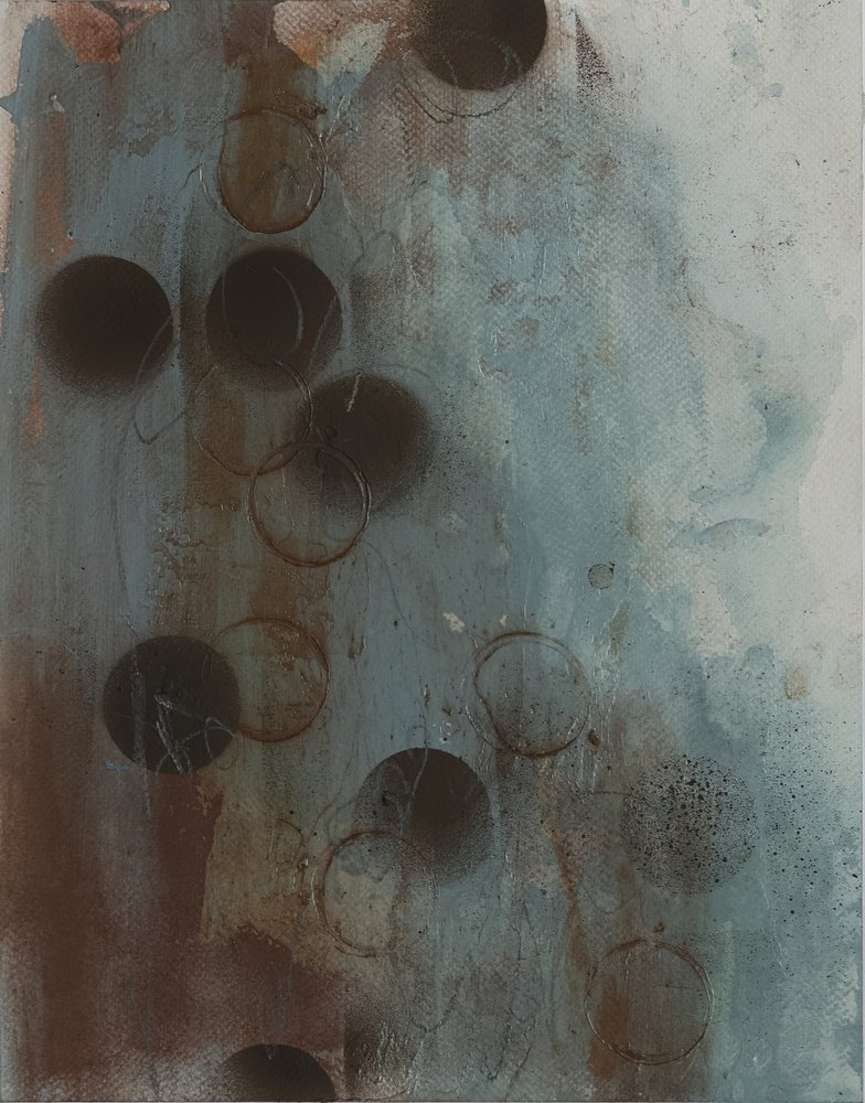 Muted Abstract Circles by Deb Chaney