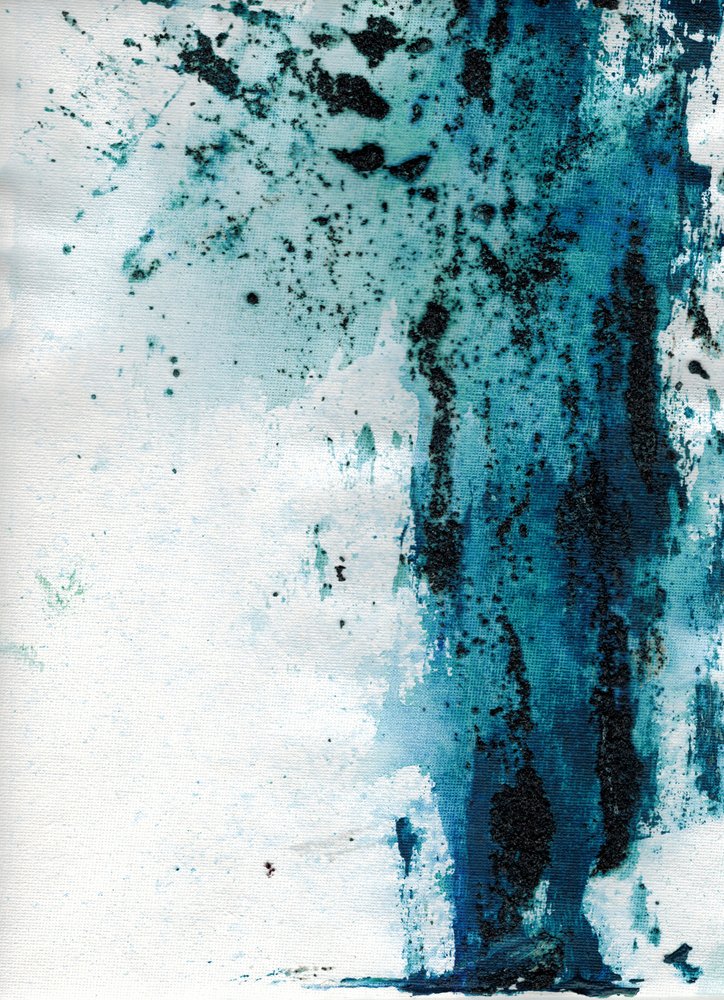 Mysterious Blue Abstract by Deb Chaney