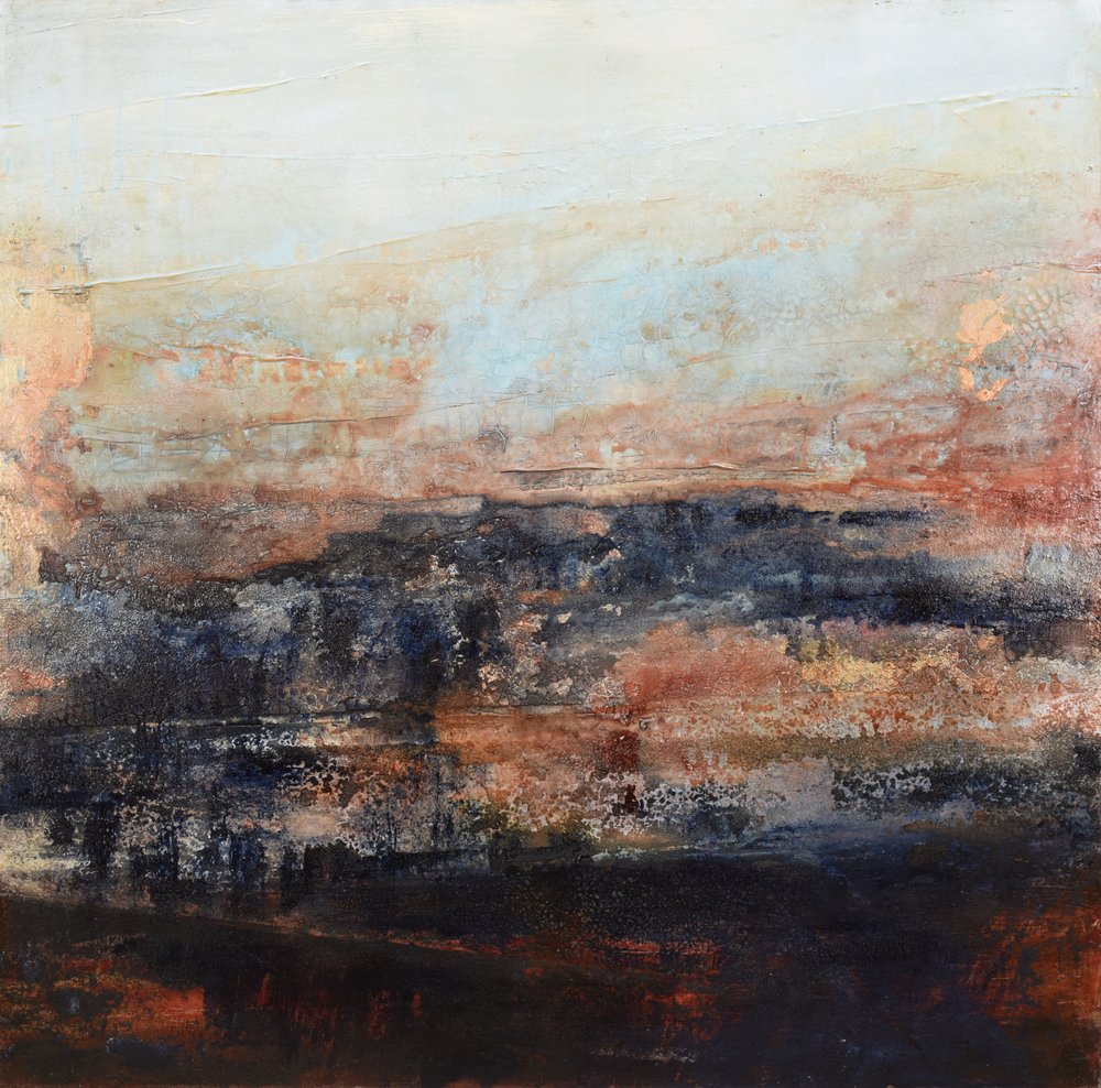Rustic Abstract Landscape by Deb Chaney