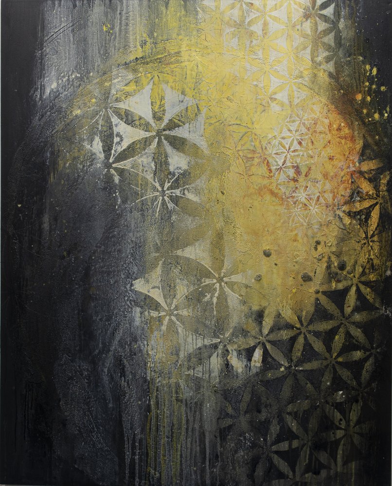 Sacred Geometry Gold Glow by Deb Chaney