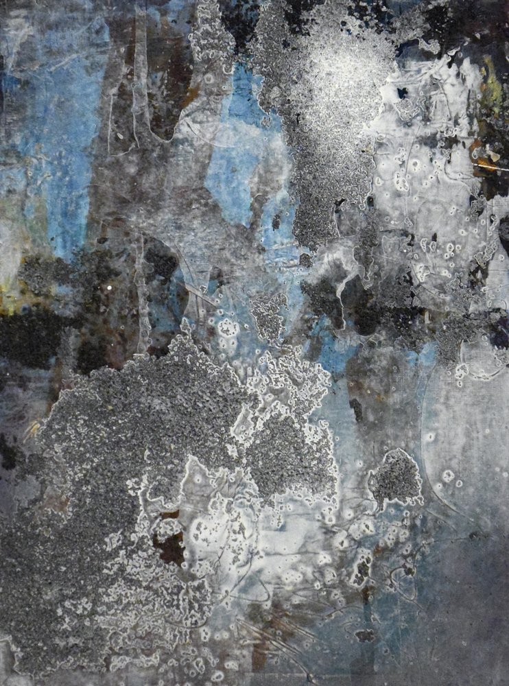 Weathered Blue Grunge by Deb Chaney
