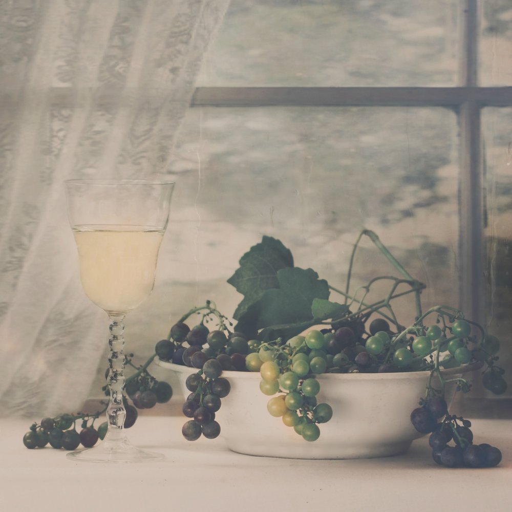 Rustic Grapes and Wine by Delphine Devos