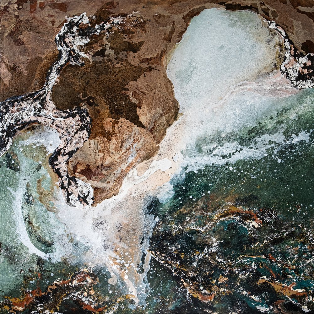 Ocean Shore Abstract by Denise Quah