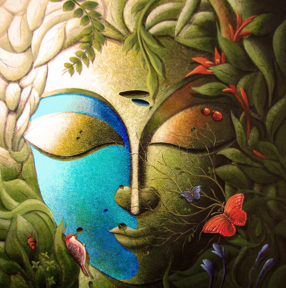 Serene Nature Face by Dhananjoy Mukherjee