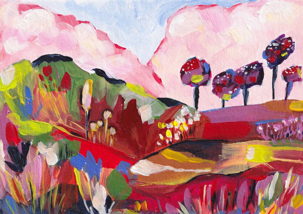 Vibrant Fantasy Landscape by Dirkie Nell