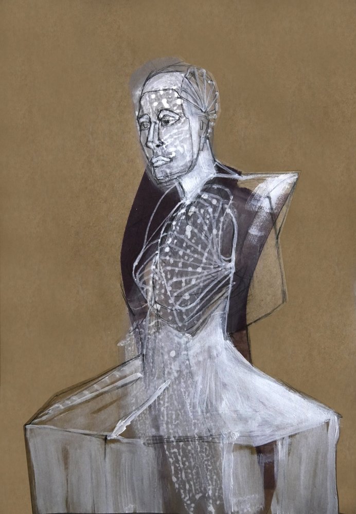 Abstract Female Portrait by Doris Schmitz