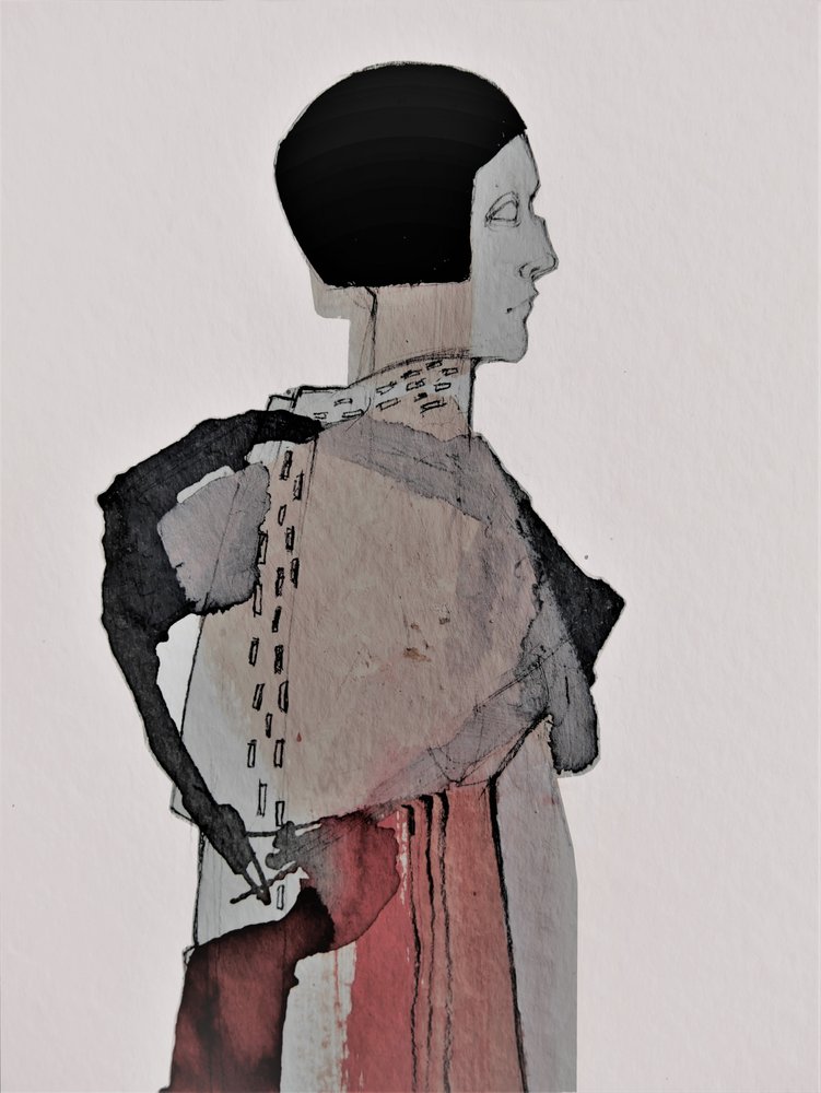 Abstract Woman Profile by Doris Schmitz