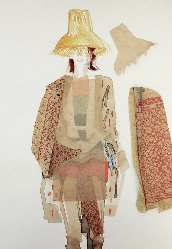 Bohemian Fashion Illustration by Doris Schmitz