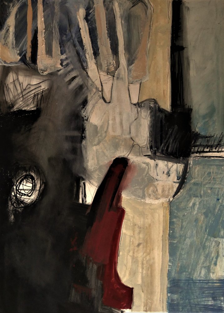 Dramatic Abstract Red by Doris Schmitz