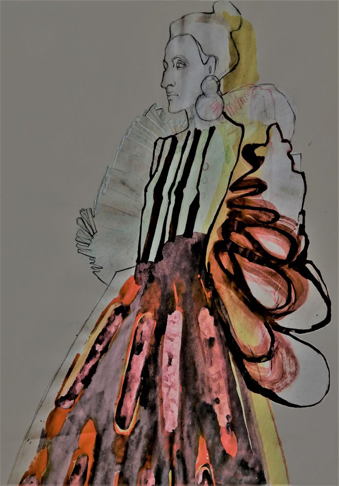Dramatic Fashion Illustration by Doris Schmitz