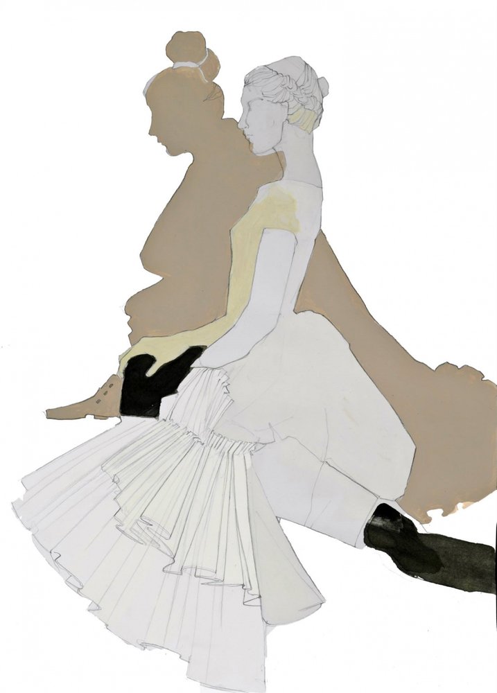 Elegant Dancer Silhouette by Doris Schmitz