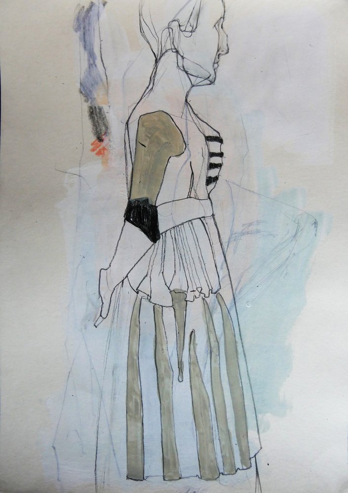 Elegant Profile Sketch by Doris Schmitz