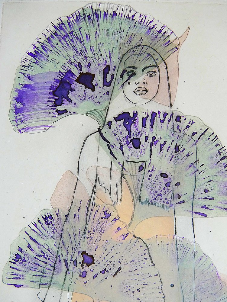 Ethereal Purple Portrait by Doris Schmitz