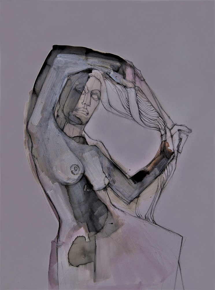 Expressive Female Figure by Doris Schmitz