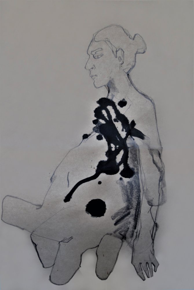 Figure with Dark Ink by Doris Schmitz