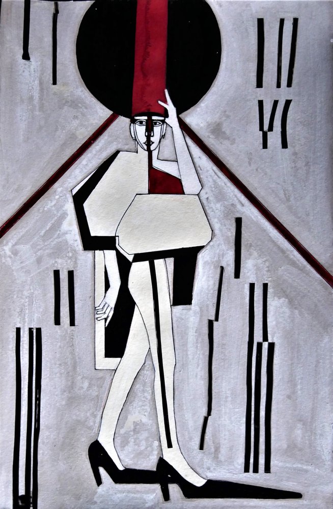 Geometric Fashion Woman by Doris Schmitz