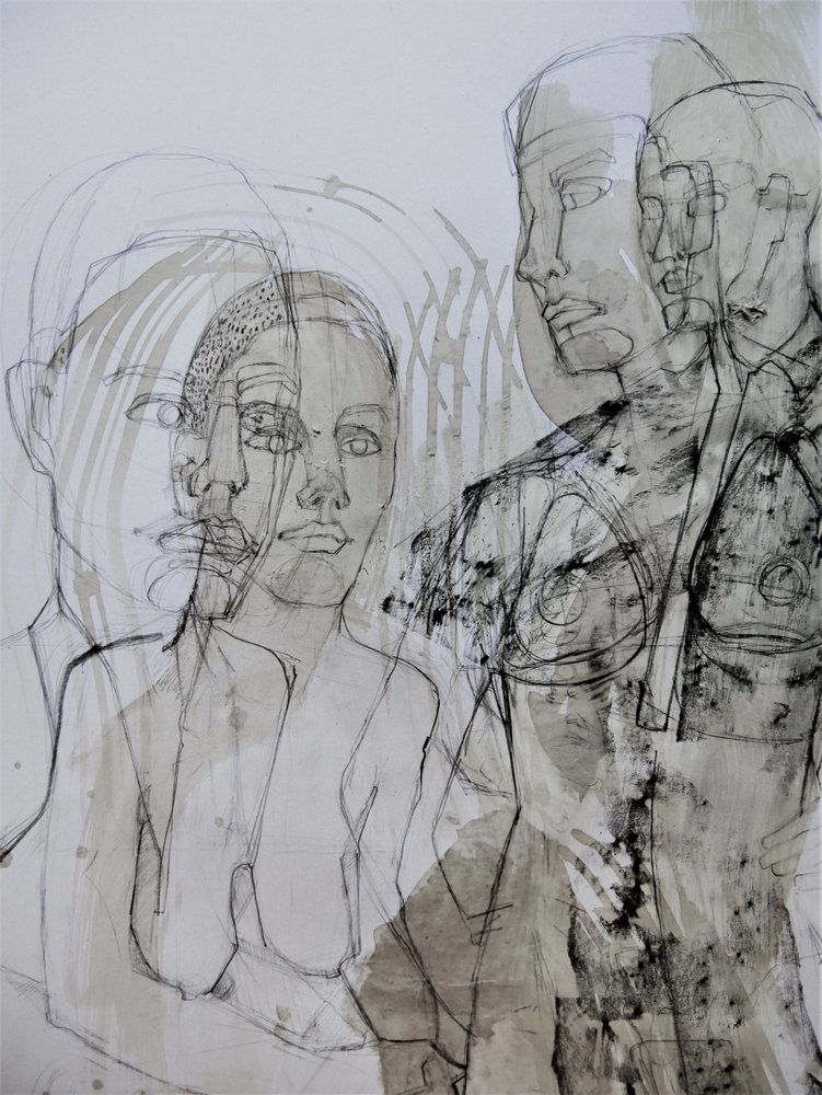 Layered Human Figures by Doris Schmitz