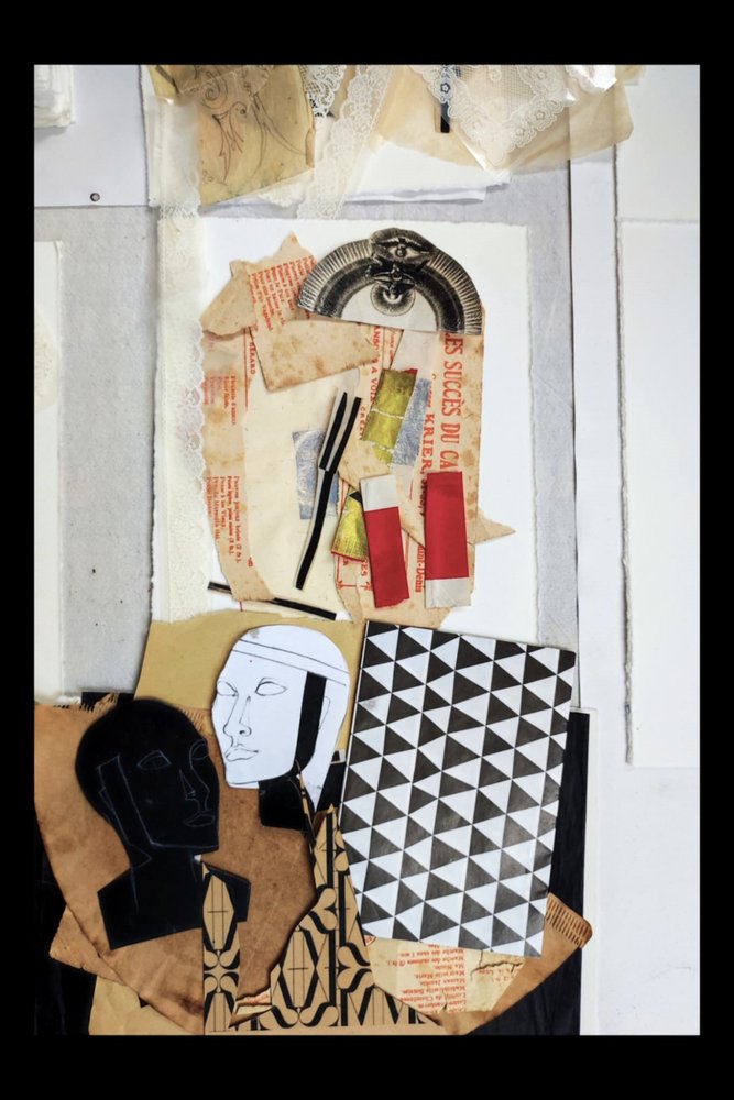 Mixed Media Faces by Doris Schmitz