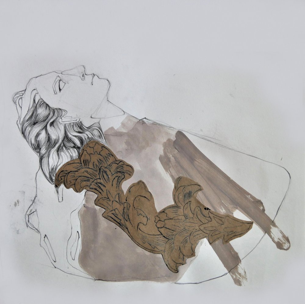 Ornate Female Profile by Doris Schmitz