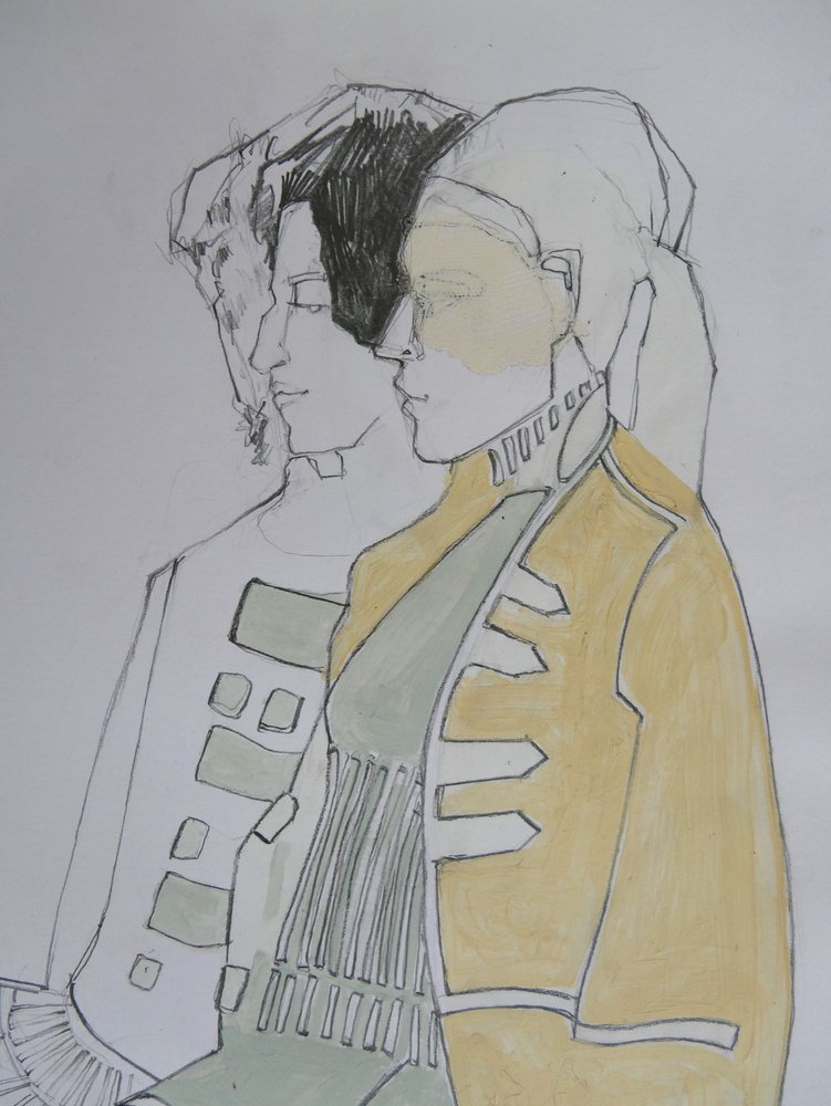 Overlapping Female Profiles by Doris Schmitz