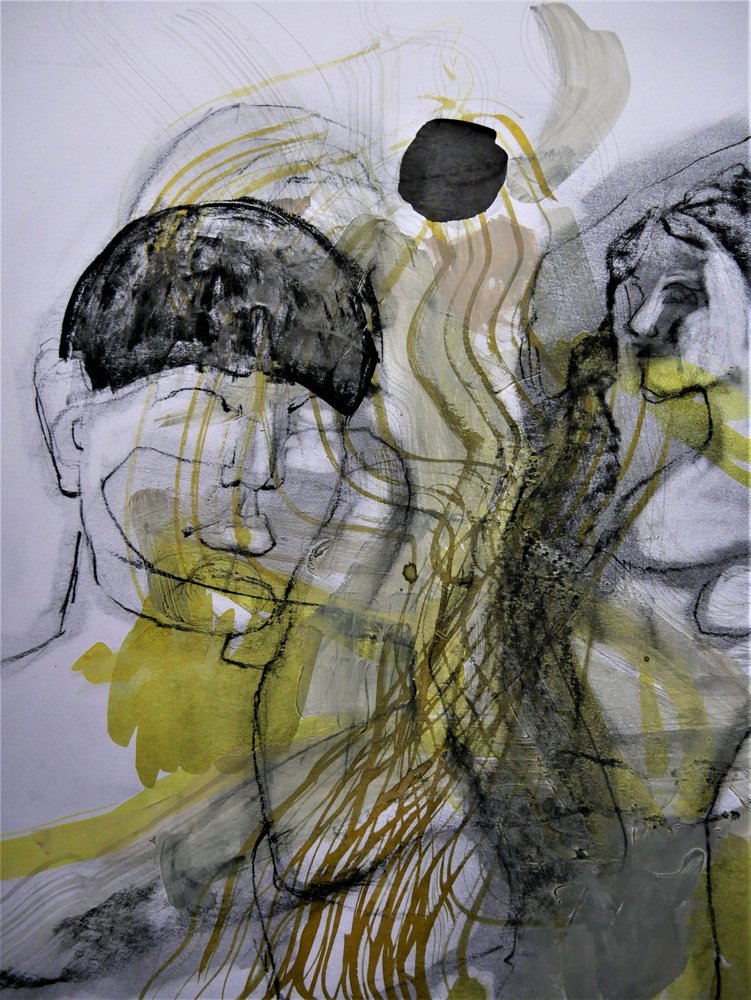 Pensive Abstract Figures by Doris Schmitz