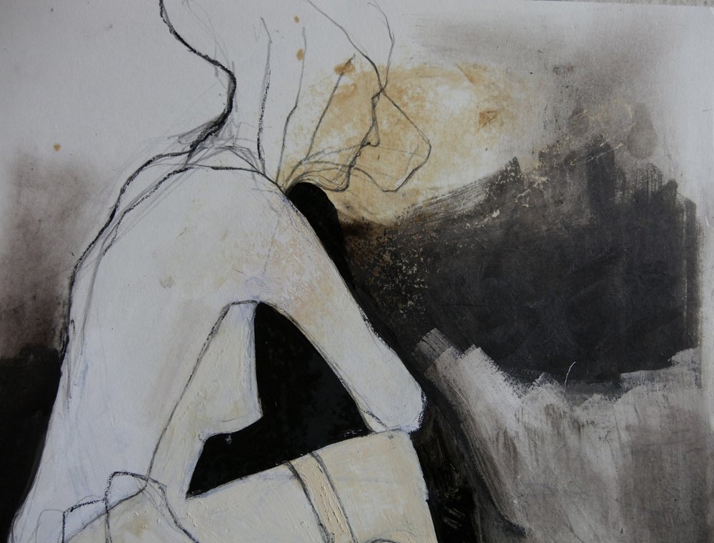 Pensive Figure Study by Doris Schmitz