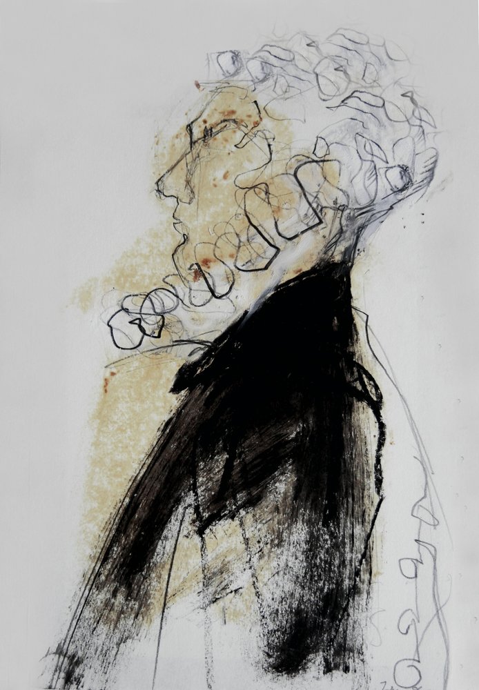 Pensive Gentleman Profile by Doris Schmitz