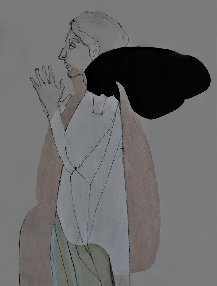Praying Woman Profile by Doris Schmitz