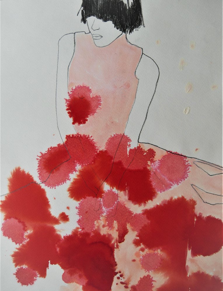 Red Ink Dress by Doris Schmitz