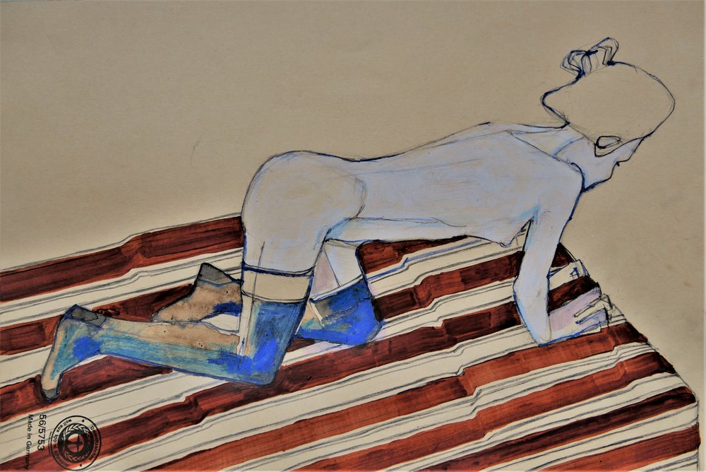 Sensual Kneeling Woman by Doris Schmitz