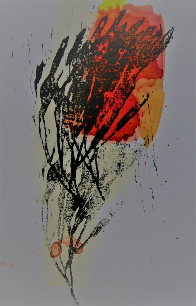 Vibrant Abstract Plant by Doris Schmitz