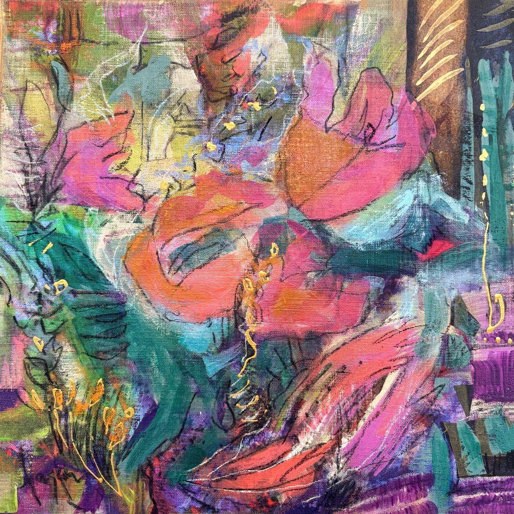 Vibrant Abstract Garden by Dorothy Fagan