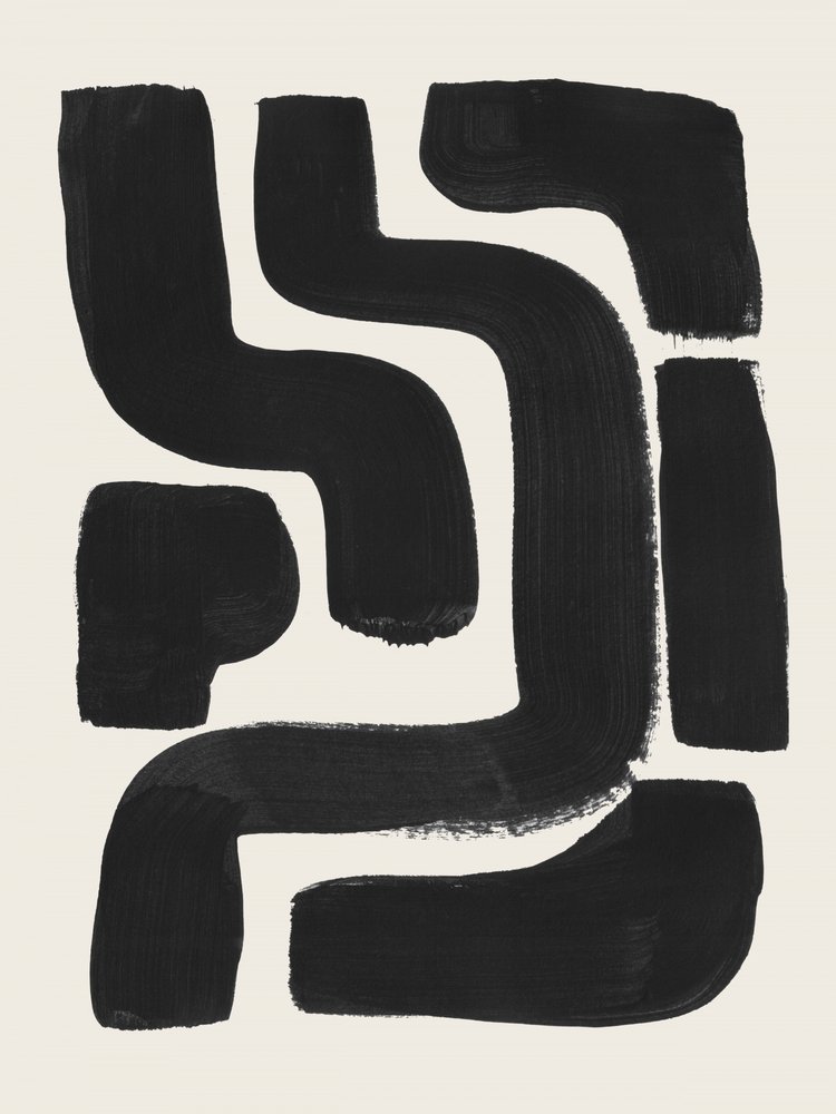 Abstract Black Shapes by Ejaaz Haniff