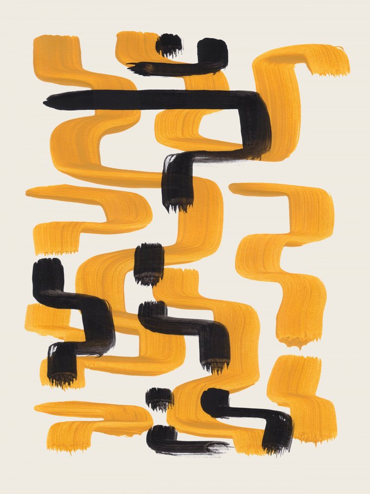 Abstract Golden Maze by Ejaaz Haniff