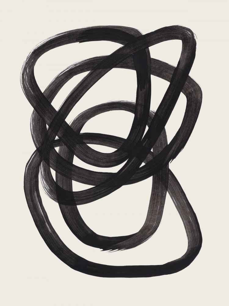 Black Abstract Lines by Ejaaz Haniff