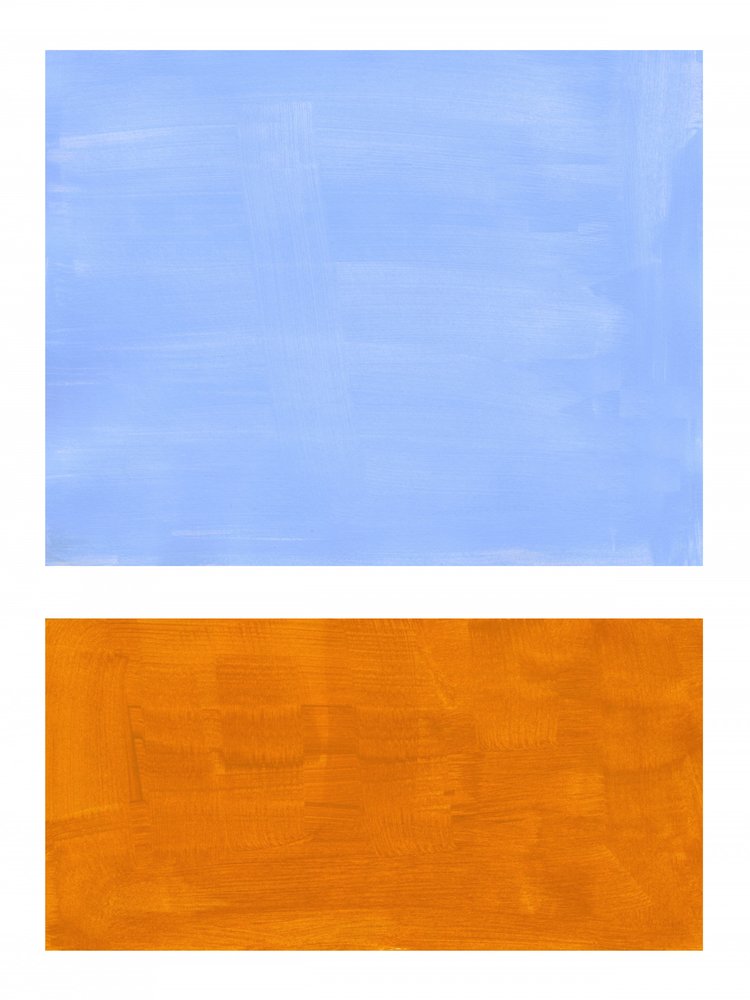 Blue Orange Abstract by Ejaaz Haniff