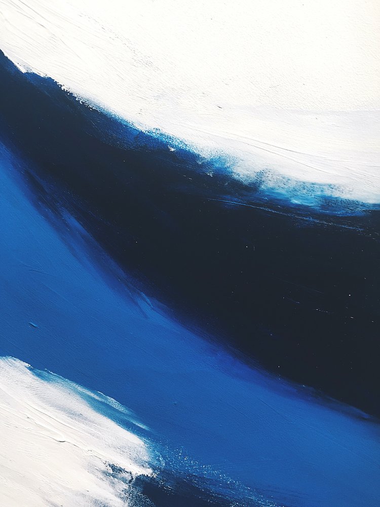 Deep Blue Wave Abstract by Ejaaz Haniff