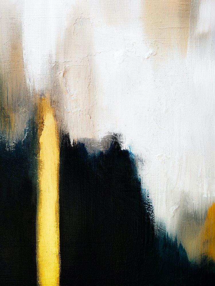 Golden Abstract Strokes by Ejaaz Haniff